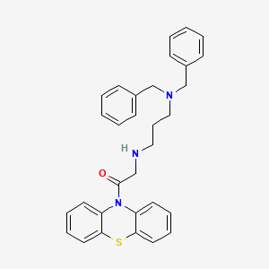 molecular formula C31H31N3OS B12708154 Phenothiazine, 10-(N-(3-(dibenzylamino)propyl)glycyl)- CAS No. 96371-87-8