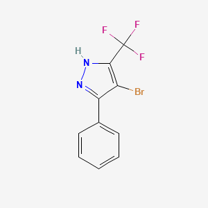 molecular formula C10H6BrF3N2 B1270818 4-Bromo-5-phenyl-3-(trifluoromethyl)pyrazole CAS No. 230295-07-5