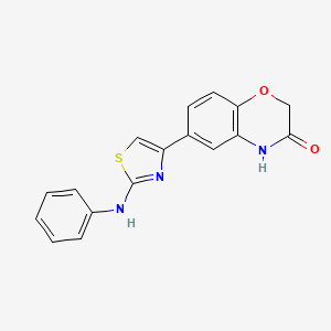 molecular formula C17H13N3O2S B12708183 2H-1,4-Benzoxazin-3(4H)-one, 6-(2-(phenylamino)-4-thiazolyl)- CAS No. 114566-56-2