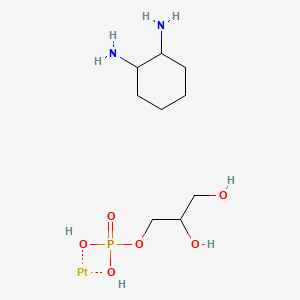 molecular formula C9H23N2O6PPt B12708185 Glycerophosphate(1,2-diaminocyclohexane)platinum(II) CAS No. 67165-94-0