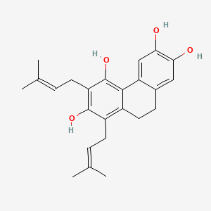 molecular formula C24H28O4 B12708213 Gancaonin U CAS No. 134958-56-8