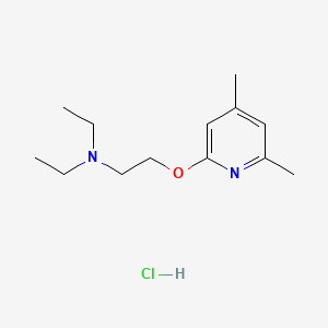 molecular formula C13H23ClN2O B12708215 Pyridine, 2-(2-diethylaminoethoxy)-4,6-dimethyl-, hydrochloride CAS No. 74195-91-8