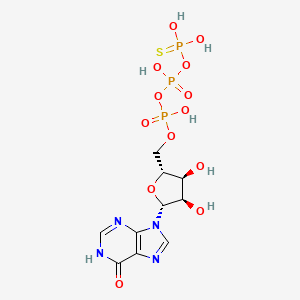 molecular formula C10H15N4O13P3S B12708230 Inosine 5'-(3-thiotriphosphate) CAS No. 77065-87-3