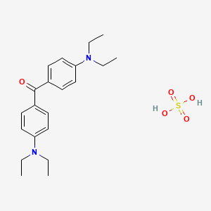 molecular formula C21H30N2O5S B12708238 4,4'-Bis(diethylamino)benzophenone, sulfate CAS No. 65072-32-4