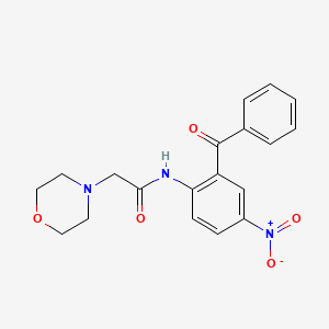 molecular formula C19H19N3O5 B12708269 N-(2-Benzoyl-4-nitrophenyl)-4-morpholineacetamide CAS No. 102996-66-7