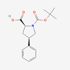 molecular formula C16H21NO4 B1270833 (2S,4R)-1-(tert-butoxycarbonyl)-4-phenylpyrrolidine-2-carboxylic acid CAS No. 336818-78-1
