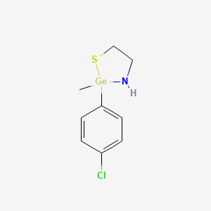 molecular formula C9H12ClGeNS B12708335 2-(p-Chlorophenyl)-2-methyl-1,3,2-thiazagermolidine CAS No. 84260-42-4