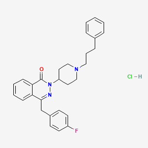 molecular formula C29H31ClFN3O B12708346 1(2H)-Phthalazinone, 4-((4-fluorophenyl)methyl)-2-(1-(3-phenylpropyl)-4-piperidinyl)-, monohydrochloride CAS No. 110406-60-5