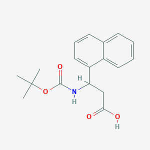 molecular formula C18H21NO4 B1270836 3-tert-Butoxycarbonylamino-3-naphthalen-1-yl-propionic acid CAS No. 268209-95-6
