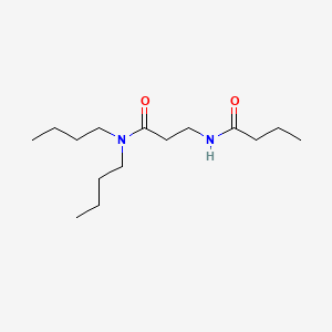 molecular formula C15H30N2O2 B12708374 Butanamide, N-(3-(dibutylamino)-3-oxopropyl)- CAS No. 82024-09-7