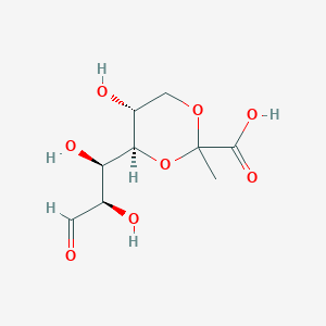 molecular formula C9H14O8 B12708416 D-Glucose, 4,6-O-(1-carboxyethylidene)- CAS No. 100570-42-1