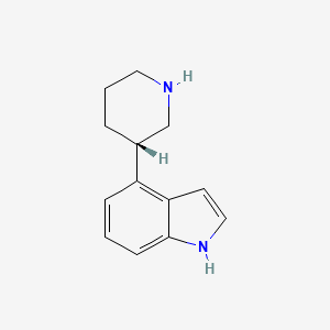molecular formula C13H16N2 B12708444 (+)-4-(3-Piperidinyl)-1H-indole CAS No. 87584-71-2
