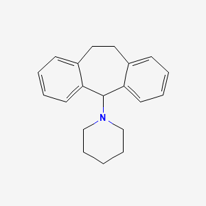 molecular formula C20H23N B12708449 5-(N-Piperidino)-10,11-dihydro-5H-dibenzocycloheptene CAS No. 74764-62-8