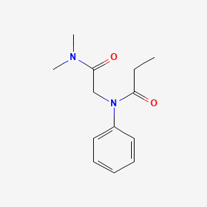 molecular formula C13H18N2O2 B12708459 N-((Dimethylcarbamoyl)methyl)propionanilide CAS No. 92033-06-2