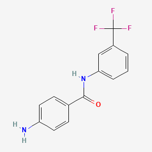 molecular formula C14H11F3N2O B1270847 4-amino-N-[3-(trifluoromethyl)phenyl]benzamide CAS No. 811841-49-3