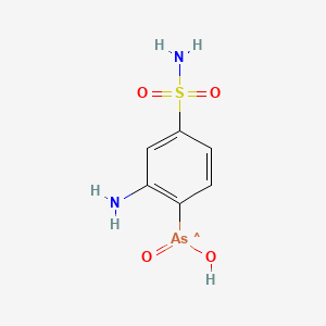 molecular formula C6H8AsN2O4S B12708471 Arsinic acid, (2-amino-4-(aminosulfonyl)phenyl)- CAS No. 687600-95-9