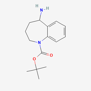 molecular formula C15H22N2O2 B1270849 叔丁基 5-氨基-2,3,4,5-四氢-1H-苯并[b]氮杂卓-1-羧酸酯 CAS No. 811841-95-9