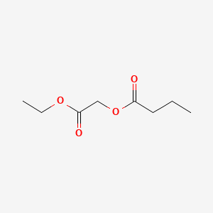 molecular formula C8H14O4 B12708520 2-Ethoxy-2-oxoethyl butyrate CAS No. 92351-77-4