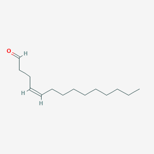 molecular formula C14H26O B12708535 4-tetradecenal, Z CAS No. 115018-49-0