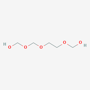 molecular formula C5H12O5 B12708559 ((2-(Hydroxymethoxy)ethoxy)methoxy)methanol CAS No. 203742-42-1