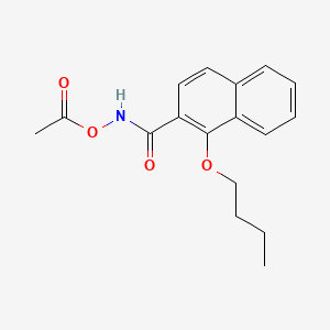 molecular formula C17H19NO4 B12708593 N-(Acetyloxy)-N-butoxy-2-naphthalenecarboxamide CAS No. 357204-50-3