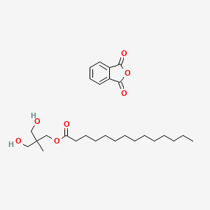 molecular formula C27H42O7 B12708681 2-Benzofuran-1,3-dione;[3-hydroxy-2-(hydroxymethyl)-2-methylpropyl] tetradecanoate CAS No. 64653-92-5