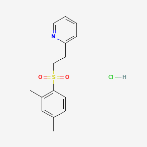 molecular formula C15H18ClNO2S B12708688 2-(2-(2,4-Xylylsulfonyl)ethyl)pyridine hydrochloride CAS No. 67057-90-3