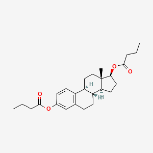 molecular formula C26H36O4 B12708700 Estra-1,3,5(10)-triene-3,17beta-diol dibutyrate CAS No. 63042-23-9