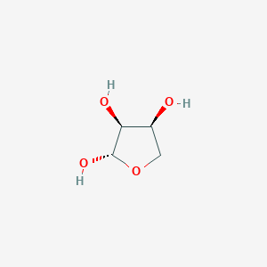 molecular formula C4H8O4 B12708778 L-Erythrofuranose, (S)- CAS No. 1932326-49-2