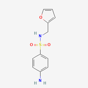 molecular formula C11H12N2O3S B1270879 4-amino-N-(furan-2-ylmethyl)benzenesulfonamide CAS No. 5626-92-6