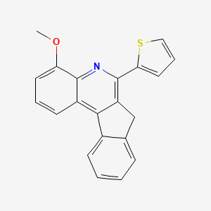 molecular formula C21H15NOS B12708794 7H-Indeno(2,1-c)quinoline, 4-methoxy-6-(2-thienyl)- CAS No. 128404-87-5