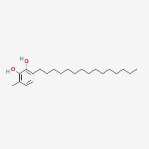 molecular formula C22H38O2 B12708825 Pyrocatechol, 3-methyl-6-pentadecyl- CAS No. 16273-18-0
