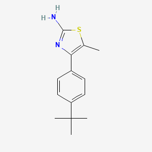 molecular formula C14H18N2S B1270884 4-(4-Tert-butylphenyl)-5-methyl-1,3-thiazol-2-amine CAS No. 438227-35-1