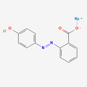molecular formula C13H9N2NaO3 B12708883 Sodium 2-((4-hydroxyphenyl)azo)benzoate CAS No. 32050-78-5