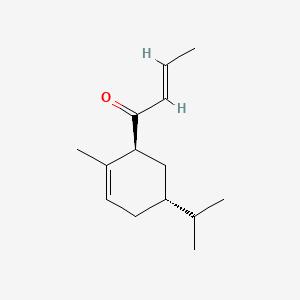 molecular formula C14H22O B12708896 (1S-(1alpha(E),5beta))-1-(5-Isopropyl-2-methyl-2-cyclohexen-1-yl)-2-buten-1-one CAS No. 39899-98-4