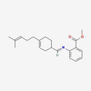 molecular formula C21H27NO2 B12708919 Methyl 2-(((4-(4-methyl-3-pentenyl)-3-cyclohexen-1-yl)methylene)amino)benzoate CAS No. 93894-30-5