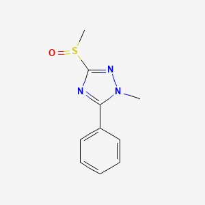 molecular formula C10H11N3OS B12708934 1-Methyl-3-(methylsulfinyl)-5-phenyl-1H-1,2,4-triazole CAS No. 154106-13-5