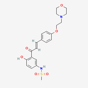 molecular formula C22H26N2O6S B12708965 N-(4-Hydroxy-3-(3-(4-(2-(morpholin-4-yl)ethoxy)phenyl)-1-oxovinyl)phenyl)methanesulphonamide CAS No. 94094-53-8