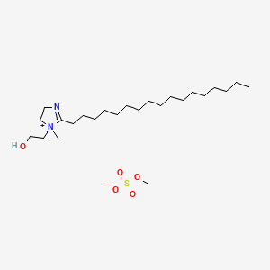 molecular formula C24H50N2O5S B12708972 2-Heptadecyl-4,5-dihydro-1-(2-hydroxyethyl)-1-methyl-1-H-imidazolium methyl sulphate CAS No. 94108-68-6