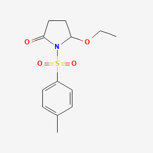 molecular formula C13H17NO4S B12708994 5-Ethoxy-1-((4-methylphenyl)sulfonyl)-2-pyrrolidinone CAS No. 111711-61-6