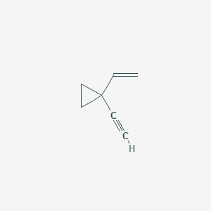 molecular formula C7H8 B012709 Cyclopropane, 1-ethynyl-1-ethenyl- CAS No. 105961-74-8