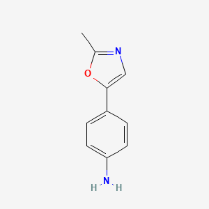 molecular formula C10H10N2O B1270910 4-(2-Methyl-1,3-oxazol-5-yl)aniline CAS No. 89260-50-4
