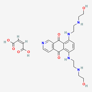 molecular formula C25H31N5O8 B12709117 6,9-bis[2-(2-hydroxyethylamino)ethylamino]benzo[g]isoquinoline-5,10-dione;(Z)-but-2-enedioic acid CAS No. 144676-00-6