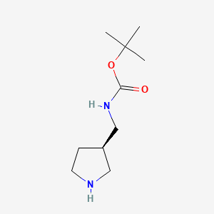 molecular formula C10H20N2O2 B1270915 (R)-tert-Butyl (pyrrolidin-3-ylmethyl)carbamate CAS No. 173340-25-5
