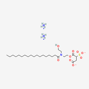 molecular formula C26H55N3O9S B12709186 Diammonium 1-(2-((2-hydroxyethyl)(1-oxooctadecyl)amino)ethyl) 2-sulphonatosuccinate CAS No. 97158-33-3