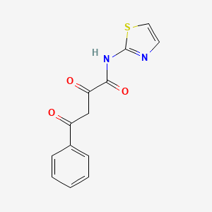 molecular formula C13H10N2O3S B12709214 Benzenebutanamide, alpha,gamma-dioxo-N-2-thiazolyl- CAS No. 130421-39-5
