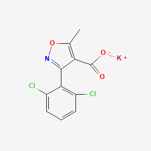 molecular formula C11H6Cl2KNO3 B12709240 Potassium 3-(2,6-dichlorophenyl)-5-methylisoxazole-4-carboxylate CAS No. 83817-48-5