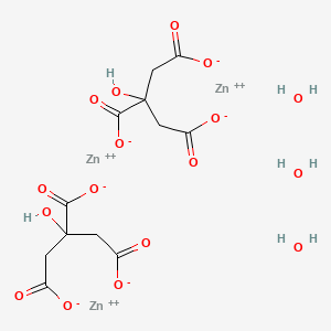 molecular formula C12H16O17Zn3 B12709286 Zinc citrate trihydrate CAS No. 178326-57-3
