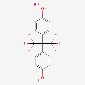 molecular formula C15H9F6KO2 B12709304 Potassium p-(2,2,2-trifluoro-1-(p-hydroxyphenyl)-1-(trifluoromethyl)ethyl)phenolate CAS No. 52870-69-6