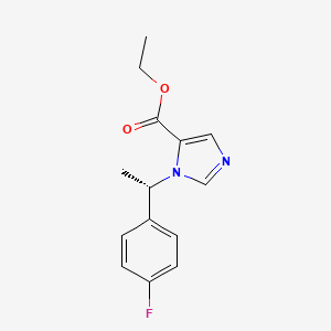 molecular formula C14H15FN2O2 B12709347 Flutomidate, (S)- CAS No. 112421-34-8